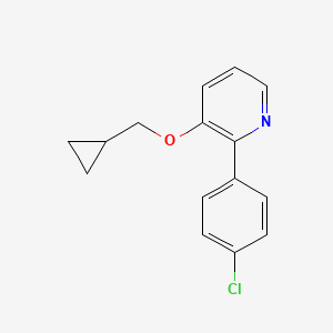 molecular formula C15H14ClNO B8699280 2-(4-Chloro-phenyl)-3-cyclopropylmethoxy-pyridine 