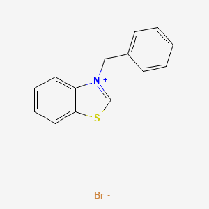 molecular formula C15H14BrNS B8699357 3-Benzyl-2-methyl-1,3-benzothiazol-3-ium bromide CAS No. 83996-28-5