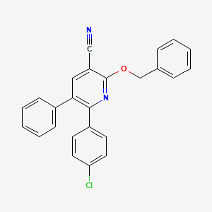 molecular formula C25H17ClN2O B8699363 2-(Benzyloxy)-6-(4-chlorophenyl)-5-phenylnicotinonitrile CAS No. 611217-89-1