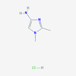 molecular formula C5H10ClN3 B8699425 1,2-Dimethyl-1H-imidazol-4-amine Hydrochloride 