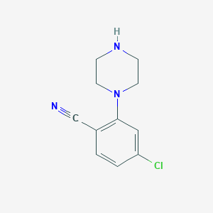 Benzonitrile, 4-chloro-2-(1-piperazinyl)-