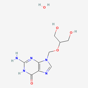 9-[[2-Hydroxy-1-(hydroxymethyl)ethoxy]methyl]guanine hydrate