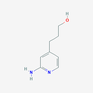 molecular formula C8H12N2O B8699550 3-(2-Aminopyridin-4-yl)propan-1-ol 