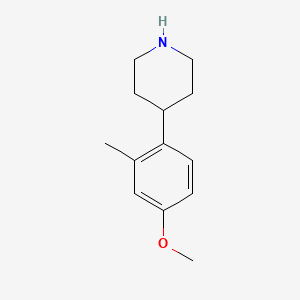 molecular formula C13H19NO B8699569 4-(4-Methoxy-2-methylphenyl)piperidine 