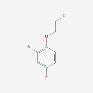 molecular formula C8H7BrClFO B8699592 2-Bromo-1-(2-chloroethoxy)-4-fluorobenzene CAS No. 922728-20-9