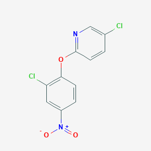 molecular formula C11H6Cl2N2O3 B8699609 5-Chloro-2-(2-chloro-4-nitrophenoxy)pyridine 