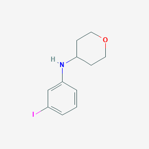 N-(3-iodophenyl)oxan-4-amine