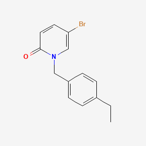 molecular formula C14H14BrNO B8699638 5-Bromo-1-(4-ethylphenylmethyl)-1H-pyridin-2-one 
