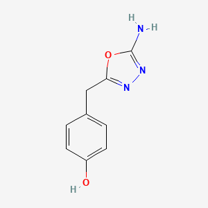 4-[(5-Amino-1,3,4-oxadiazol-2-yl)methyl]phenol