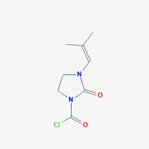 3-(2-Methylprop-1-en-1-yl)-2-oxoimidazolidine-1-carbonyl chloride