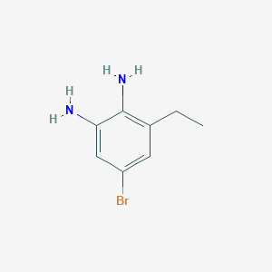 molecular formula C8H11BrN2 B8699771 5-Bromo-3-ethylbenzene-1,2-diamine 