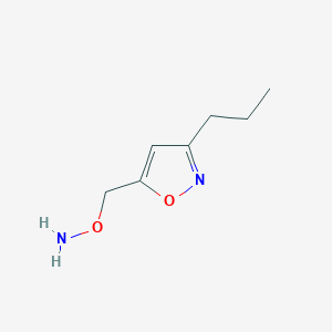 molecular formula C7H12N2O2 B8699777 O-((3-propylisoxazol-5-yl)methyl)hydroxylamine 