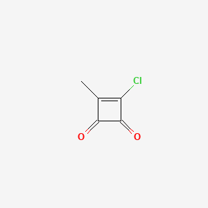molecular formula C5H3ClO2 B8699798 3-Chloro-4-methylcyclobut-3-ene-1,2-dione CAS No. 75966-10-8