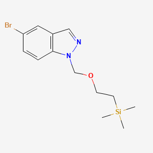molecular formula C13H19BrN2OSi B8699870 5-bromo-1-((2-(trimethylsilyl)ethoxy)methyl)-1H-indazole 