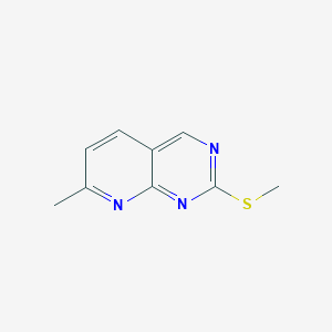 molecular formula C9H9N3S B8699925 7-Methyl-2-(methylthio)pyrido[2,3-d]pyrimidine 