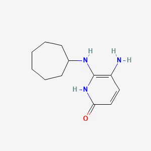molecular formula C12H19N3O B8699932 5-Amino-6-(cycloheptylamino)pyridin-2-ol 