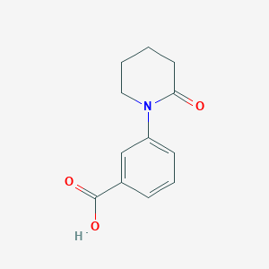 molecular formula C12H13NO3 B8699933 3-(2-Oxopiperidin-1-yl)benzoic acid 