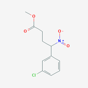 molecular formula C11H12ClNO4 B8700162 Rac-4-(3-chloro-phenyl)-4-nitro-butyric acid methyl ester 
