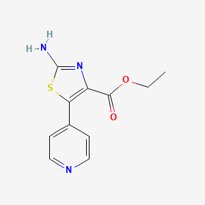 molecular formula C11H11N3O2S B8700203 Ethyl 2-amino-5-(4-pyridyl)-4-thiazolecarboxylate 