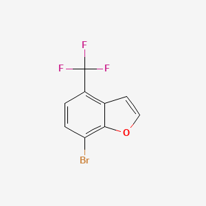 molecular formula C9H4BrF3O B8700230 7-Bromo-4-(trifluoromethyl)benzofuran 