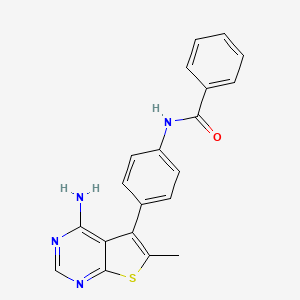 molecular formula C20H16N4OS B8700309 n-[4-(4-Amino-6-methylthieno[2,3-d]pyrimidin-5-yl)phenyl]benzamide CAS No. 605659-74-3