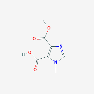 molecular formula C7H8N2O4 B8700323 4-(Methoxycarbonyl)-1-methyl-1H-imidazole-5-carboxylicacid 