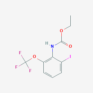 molecular formula C10H9F3INO3 B8700326 Ethyl (2-iodo-6-(trifluoromethoxy)phenyl)carbamate 
