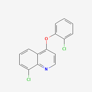 molecular formula C15H9Cl2NO B8700347 8-Chloro-4-(2-chlorophenoxy)quinoline CAS No. 124497-46-7