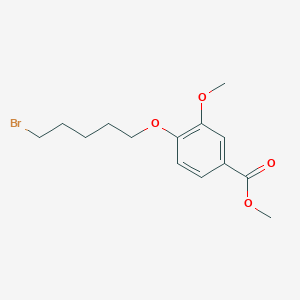 molecular formula C14H19BrO4 B8700355 methyl 4-(5-bromopentoxy)-3-methoxybenzoate 