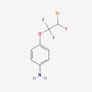 molecular formula C8H7BrF3NO B8700361 4-(2-Bromo-1,1,2-trifluoroethoxy)aniline CAS No. 88553-85-9