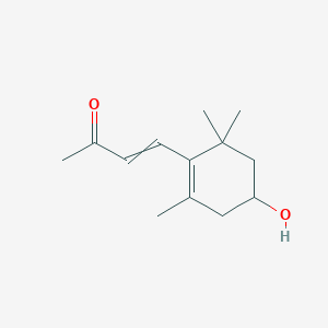 molecular formula C13H20O2 B8700366 3-Buten-2-one, 4-(4-hydroxy-2,6,6-trimethyl-1-cyclohexen-1-yl)-, (3E)- CAS No. 116296-75-4