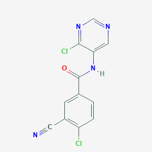 B8700383 4-Chloro-N-(4-chloropyrimidin-5-yl)-3-cyanobenzamide CAS No. 918880-63-4