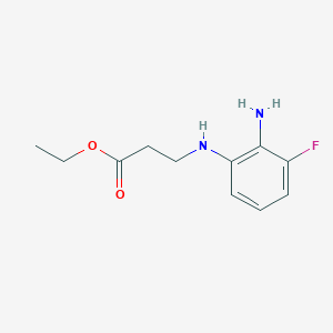molecular formula C11H15FN2O2 B8700384 Ethyl 3-(2-amino-3-fluorophenylamino)propanoate 