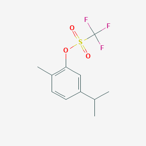 molecular formula C11H13F3O3S B8700397 5-Isopropyl-2-methylphenyl trifluoromethanesulfonate CAS No. 63028-16-0