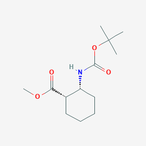 Cyclohexanecarboxylic acid, 2-[[(1,1-dimethylethoxy)carbonyl]amino]-, methyl ester, (1s,2r)-