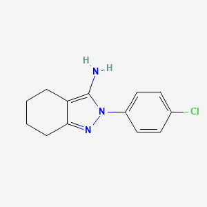 molecular formula C13H14ClN3 B8700405 2-(4-Chlorophenyl)-4,5,6,7-tetrahydro-2h-indazol-3-amine CAS No. 63419-60-3