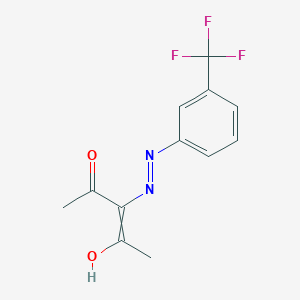 molecular formula C12H11F3N2O2 B8700452 3-([3-(Trifluoromethyl)phenyl]hydrazono)pentane-2,4-dione 