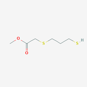 molecular formula C6H12O2S2 B8700454 Methyl [(3-sulfanylpropyl)sulfanyl]acetate CAS No. 164214-15-7