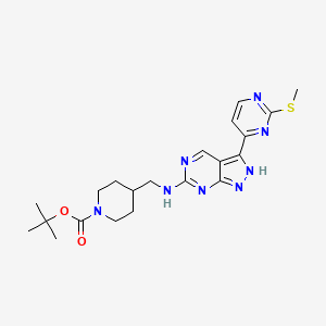 4-{[3-(2-methylsulfanyl-pyrimidin-4-yl)-1H-pyrazolo[3,4-d]pyrimidin-6-ylamino]-methyl}-piperidine-1-carboxylic acid tert-butyl ester