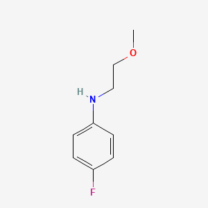 molecular formula C9H12FNO B8700571 4-fluoro-N-(2-methoxyethyl)benzenamine 