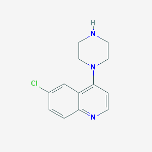 molecular formula C13H14ClN3 B8700583 6-Chloro-4-piperazin-1-yl-quinoline 