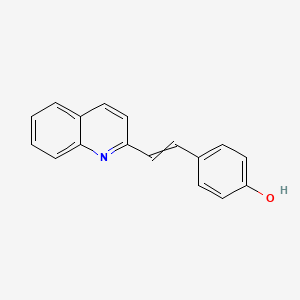 molecular formula C17H13NO B8700591 4-[2-(Quinolin-2-yl)ethenyl]phenol 