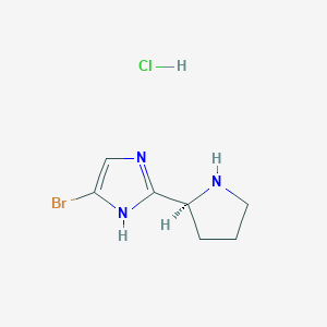 molecular formula C7H11BrClN3 B8700611 (s)-5-Bromo-2-(pyrrolidin-2-yl)-1h-imidazole hydrochloride 