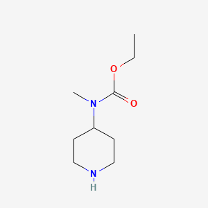 molecular formula C9H18N2O2 B8700615 Ethyl methyl(4-piperidinyl)carbamate 