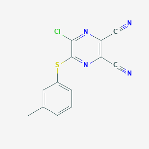 5-Chloro-6-(m-tolylthio)pyrazine-2,3-dicarbonitrile