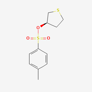 molecular formula C11H14O3S2 B8700779 (R)-3-[(p-toluenesulfonyl)oxy]tetrahydrothiophene 