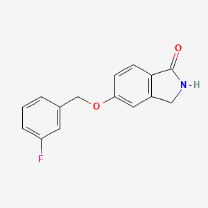 molecular formula C15H12FNO2 B8700795 5-(3-Fluoro-benzyloxy)-2,3-dihydro-isoindol-1-one 