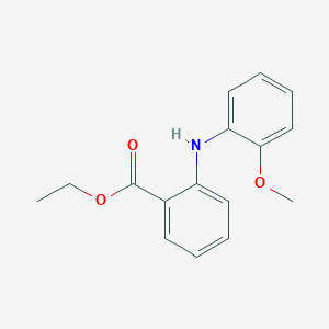 molecular formula C16H17NO3 B8700844 Ethyl 2-(2-methoxyanilino)benzoate CAS No. 23868-17-9