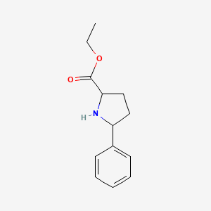 molecular formula C13H17NO2 B8700855 Ethyl (2S,5R)-5-phenylpyrrolidine-2-carboxylate 