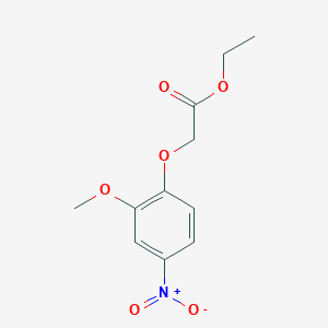molecular formula C11H13NO6 B8700863 Ethyl 4-nitro-2-methoxyphenoxyacetate 